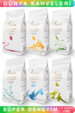 Caldis ® Carnevale™ 6'lı Yöresel Kahve Set 250 gr Çekirdek Filtre Kahve