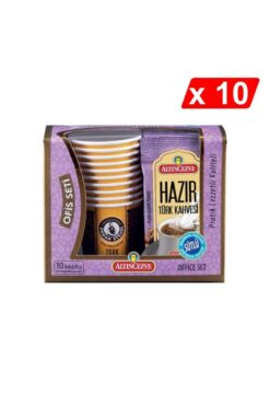 Altıncezve Altın Cezve Hazır Türk Kahvesi Ofis Seti Sütlü 10 x 11 Gr - 10LU PAKET