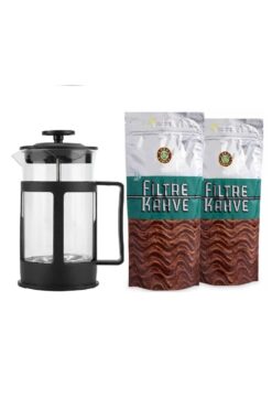 Kahve Dünyası Filtre Kahve 250 gr 2 Adet Ve French Press 600ml
