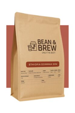 Bean & Brew Etiyopya Djimmah Espresso Kahve 500g – Kakao, Kuruyemiş, Yeşil Limon Aromalı %100 Arabica