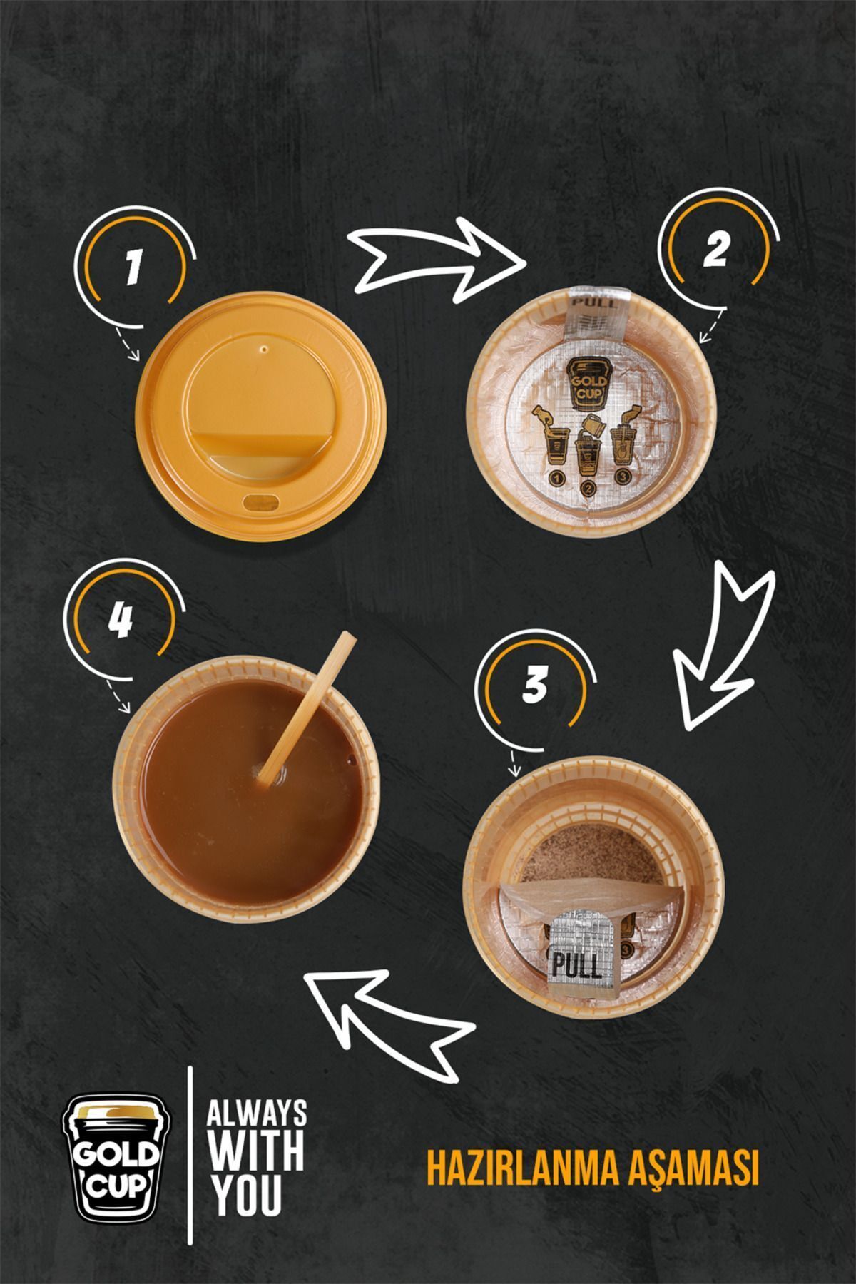 Gold Cup Drink Latte Hazır Kahve 6'lı - Görsel 2