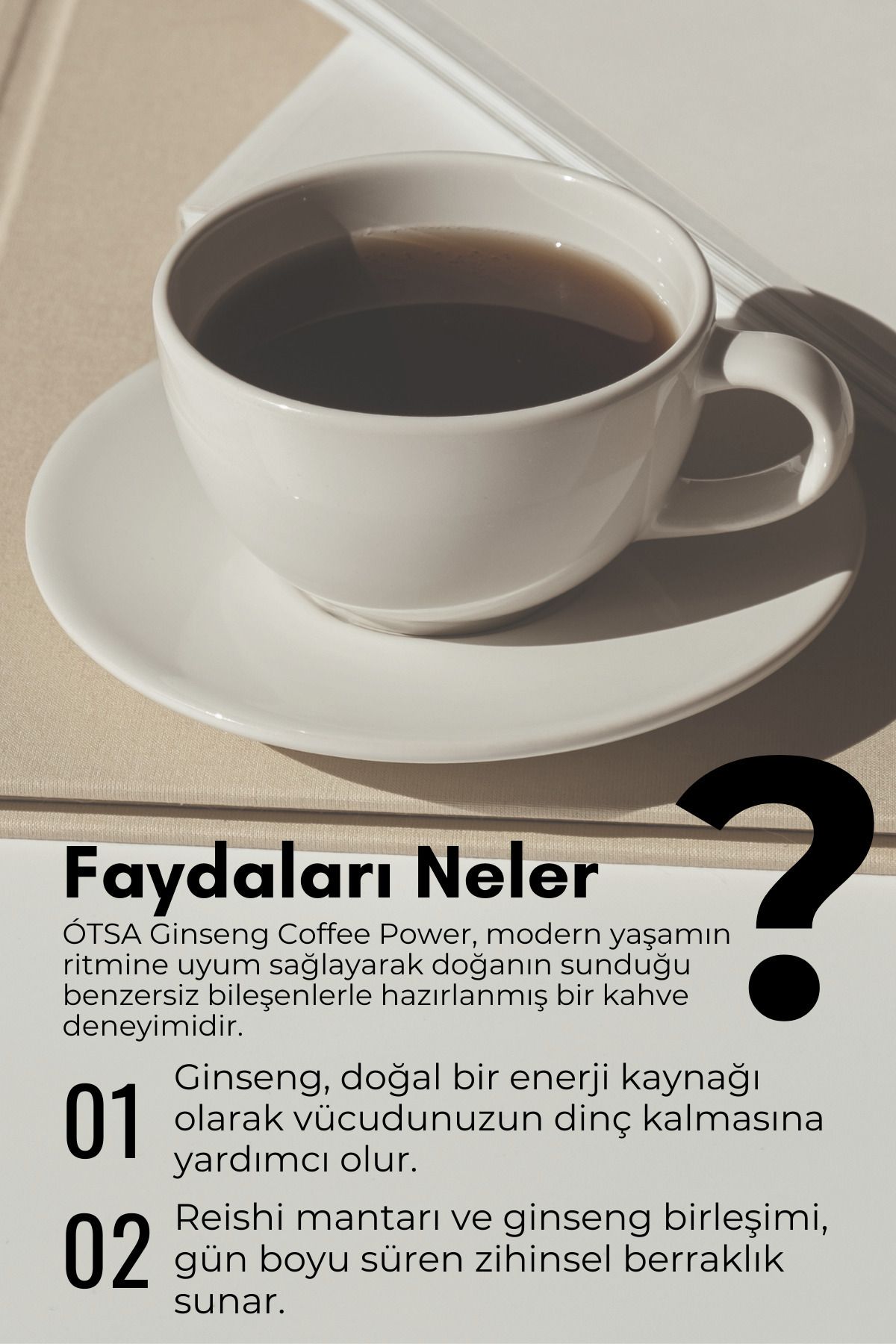 Otsa 2si 1 Arada Ginseng & Reishi Ve Sabah Kahvesi Stick 24’lü Şeker Ilavesiz Ginseng Kahve - Görsel 5