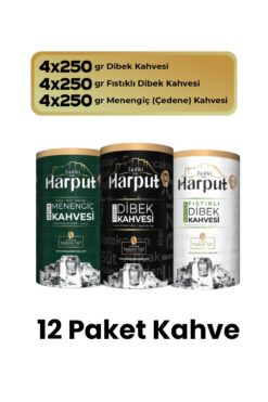 Tarihi Harput 1516 12x250 gr Karışık Kahve Seti – Dibek, Fıstıklı Dibek Ve Menengiç Kahvesi – Doğal Ve Katkısız Kahve