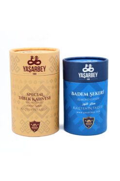 Yaşarbey MARDİN HATIRASI DİBEK KAHVESİ + MAVİ BADEM ŞEKERİ 500 GR (HEDİYELİK SET)
