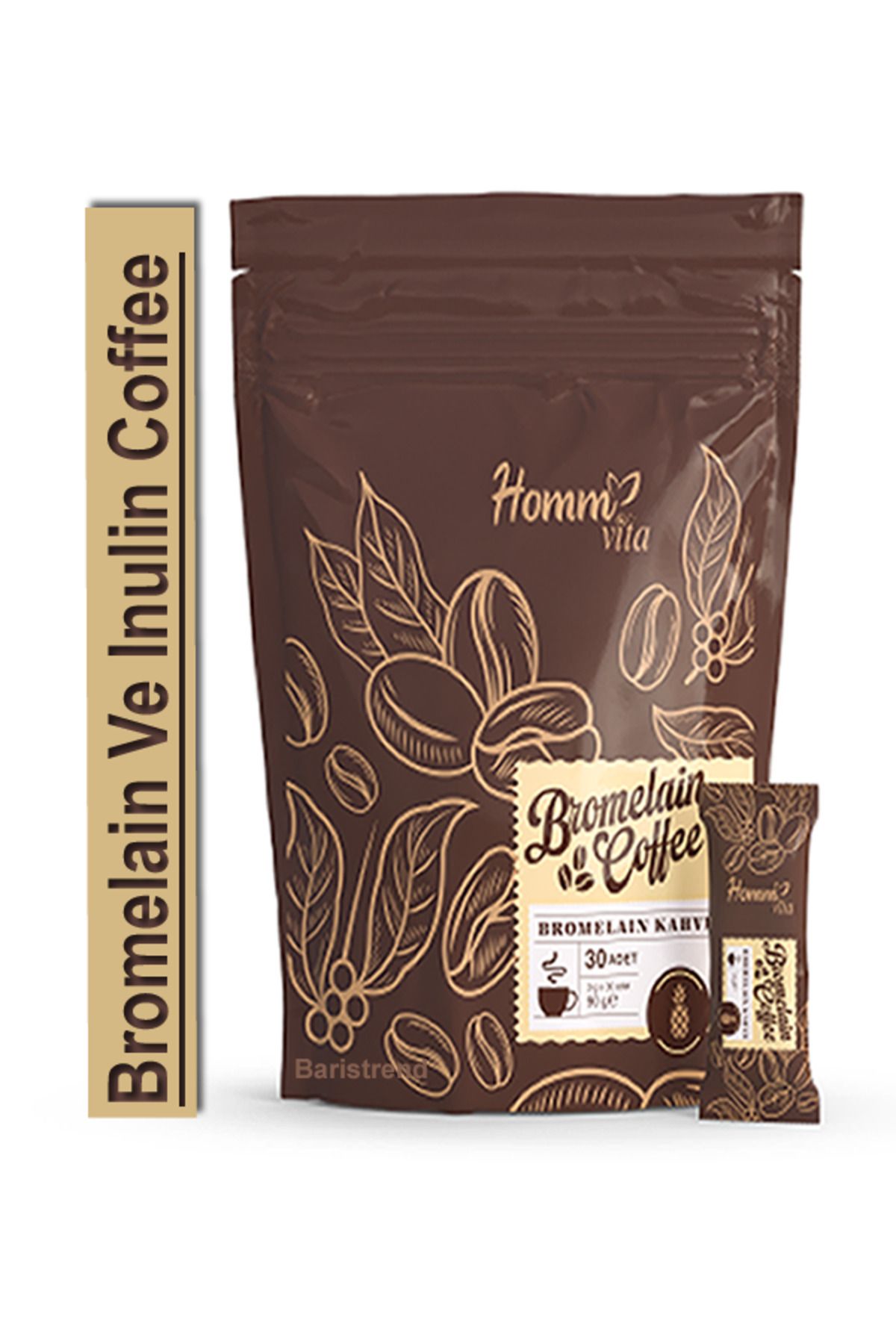 HOMM VİTA Bromelain Ve Inulin ( Hindiba Kökü ) Kahve 3gr X 30 Adet Baristrend