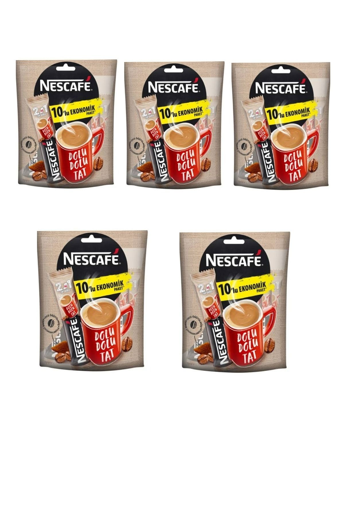 Nescafe 2'si Bir Arada 10 Lu Paket (10 Lu X5 Paket)