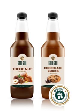 gold gull Toffee Nut & Çikolatalı Kurabiye Aromalı Kahve & Meyve Şurubu 2 x 700 ml.