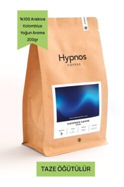 Hypnos Coffee Organik Decaf Kafeinsiz Filtre Kahve %100 Arabica Orta Kavrum - 200gr