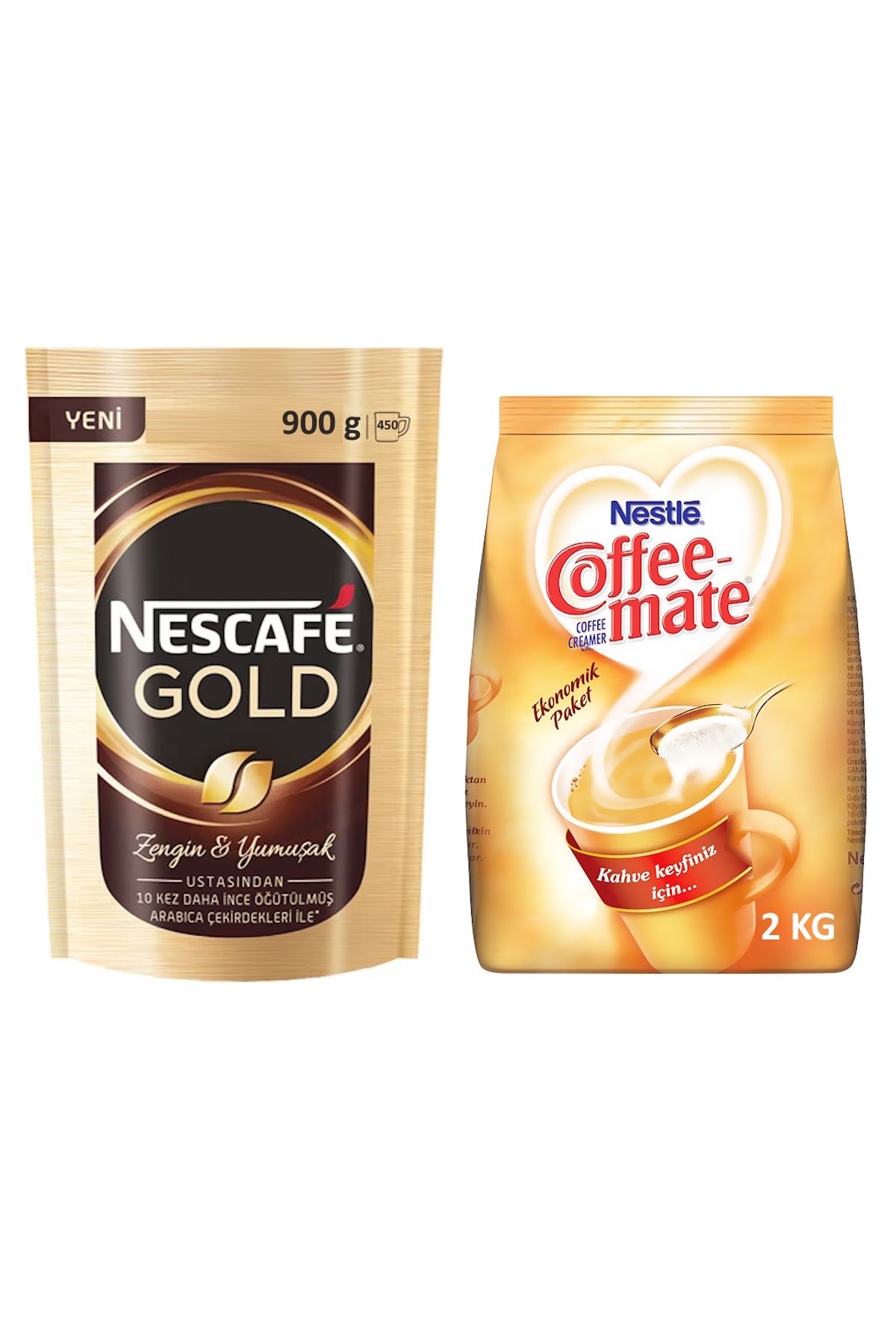 Nescafe Gold 900gr Paket Granül Kahve Coffee Mate 2kg Paket