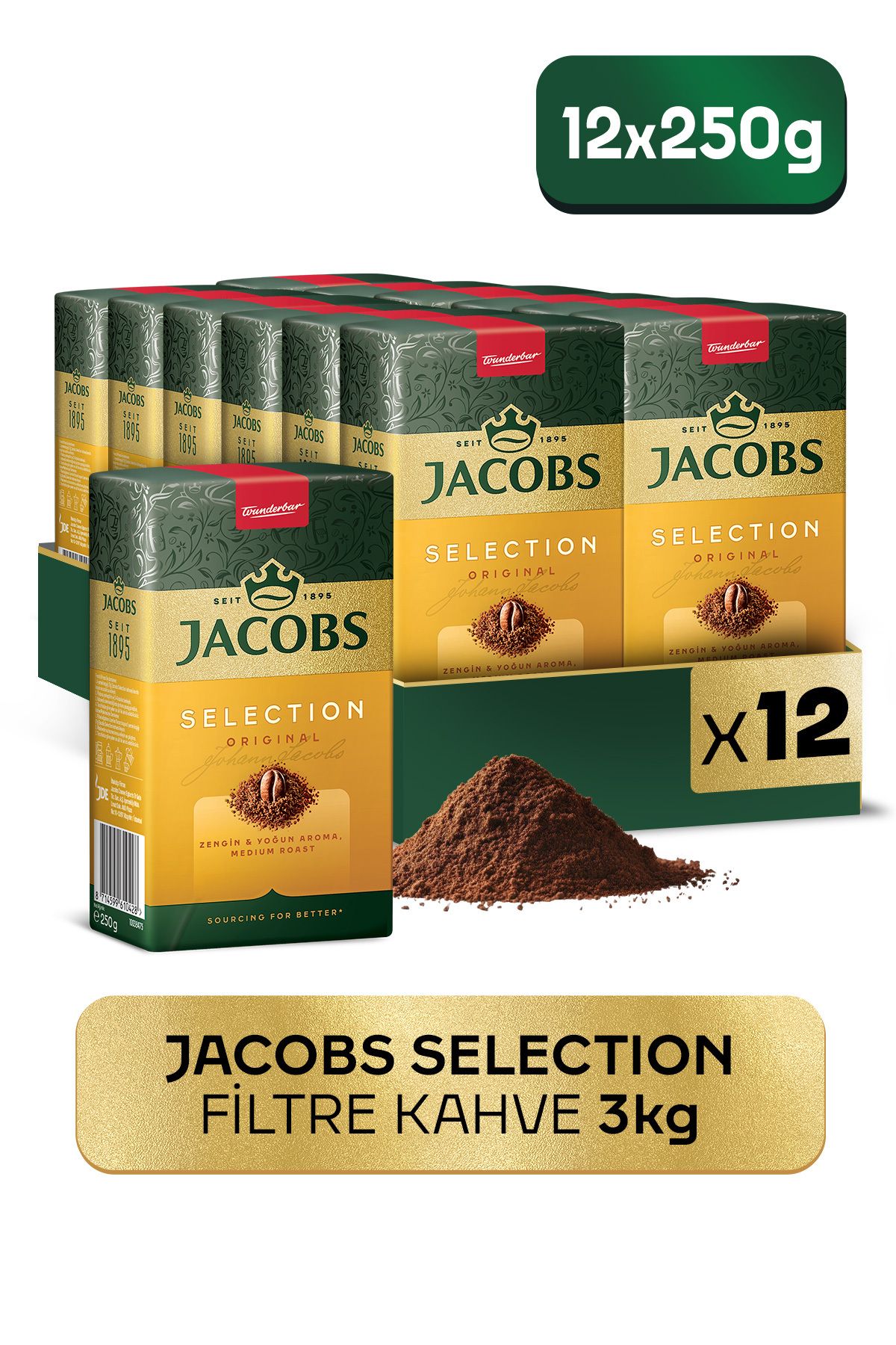 Jacobs Selection Filtre Kahve 250 Gr X 12 Adet