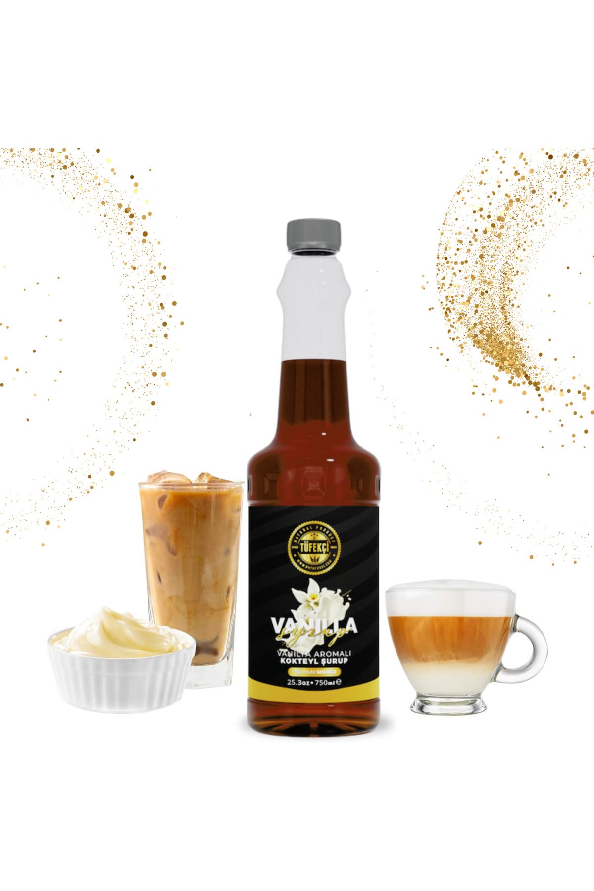 By Tüfekçi Şeker Sugar Kokteyl, Pasta Ve Kahve Şurubu Yeni Formül Yüksek Aroma 750 Ml - Görsel 6