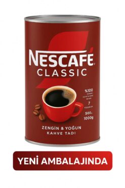 Nescafe Classic 1000gr Teneke Kahve ( 2 Adet Nesfit Bar )