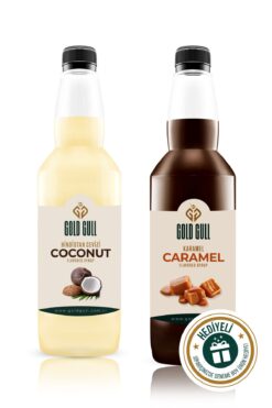 gold gull Karamel & Hindistan Cevizi Aromalı Kahve & Meyve Şurubu 2 X 700 Ml.