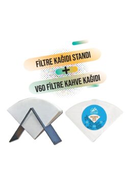 VESTRON Filtre Kağıdı Tutucu Metal Stand Ve V60 Filtre Kağıdı 100adet