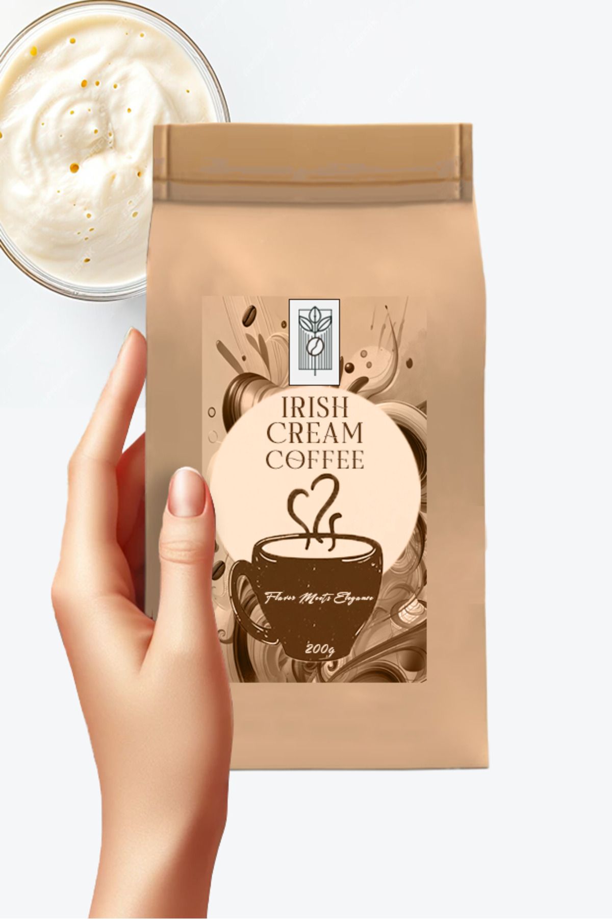 Mel and Mira Irish Cream Bean Coffee 200g, İrlanda Kreması Aromalı Çekirdek Kahve