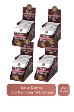 Kahve Dünyası Kahve Dünyası Çok Kavrulmuş Türk Kahvesi 100 gr x 48 Adet