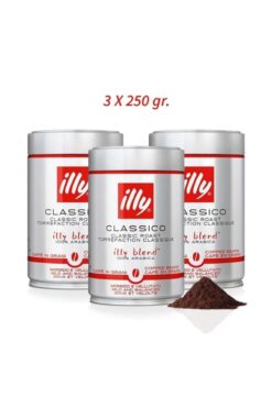 illy Öğütülmüş Kahve Orta Kavrulmuş 3x250 Gr
