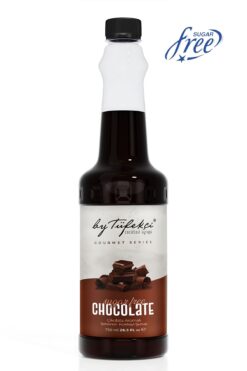 By Tüfekçi Gourmet Serıas Çikolata Aromalı Şekersiz Kokteyl, Pasta Ve Kahve Şurubu 750ML Doğal Aroma