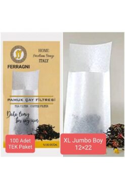 FERRAGNI Porcellana Firenze Çay Demleme Poşeti (Çay Filtresi) XL JUMBO BOY Tek Paket (100 Adet)