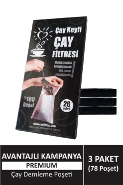 Premium (78 POŞET) Çay Demleme Poşeti (ÇAY FİLTRESİ)
