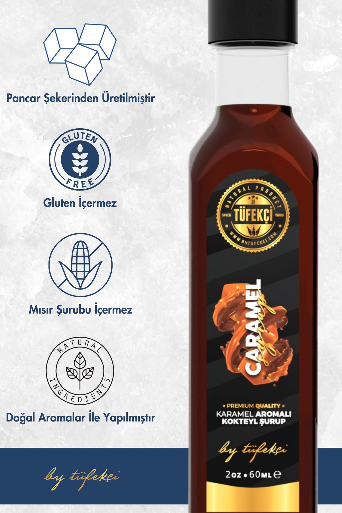 By Tüfekçi Vanilya Şurup Yoğun Lezzet Yeni Yüksek Aromalı Yeni Formül (60ml) - Görsel 3