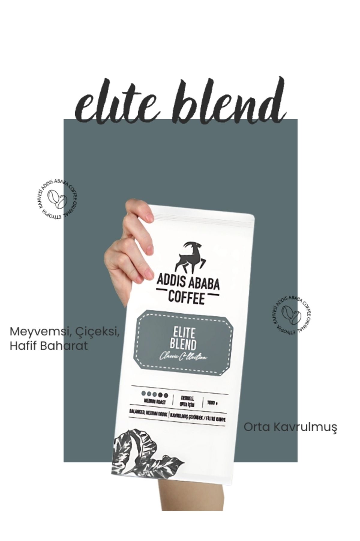 Addis Ababa Coffee Elite Blend Filtre Kahve 1000 Gr. - Görsel 4