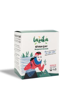 LAZİKA Demlik Poşet - Ilk Hasat Bergamotlu Siyah Çay 48li, Ağartılmamış Poşette
