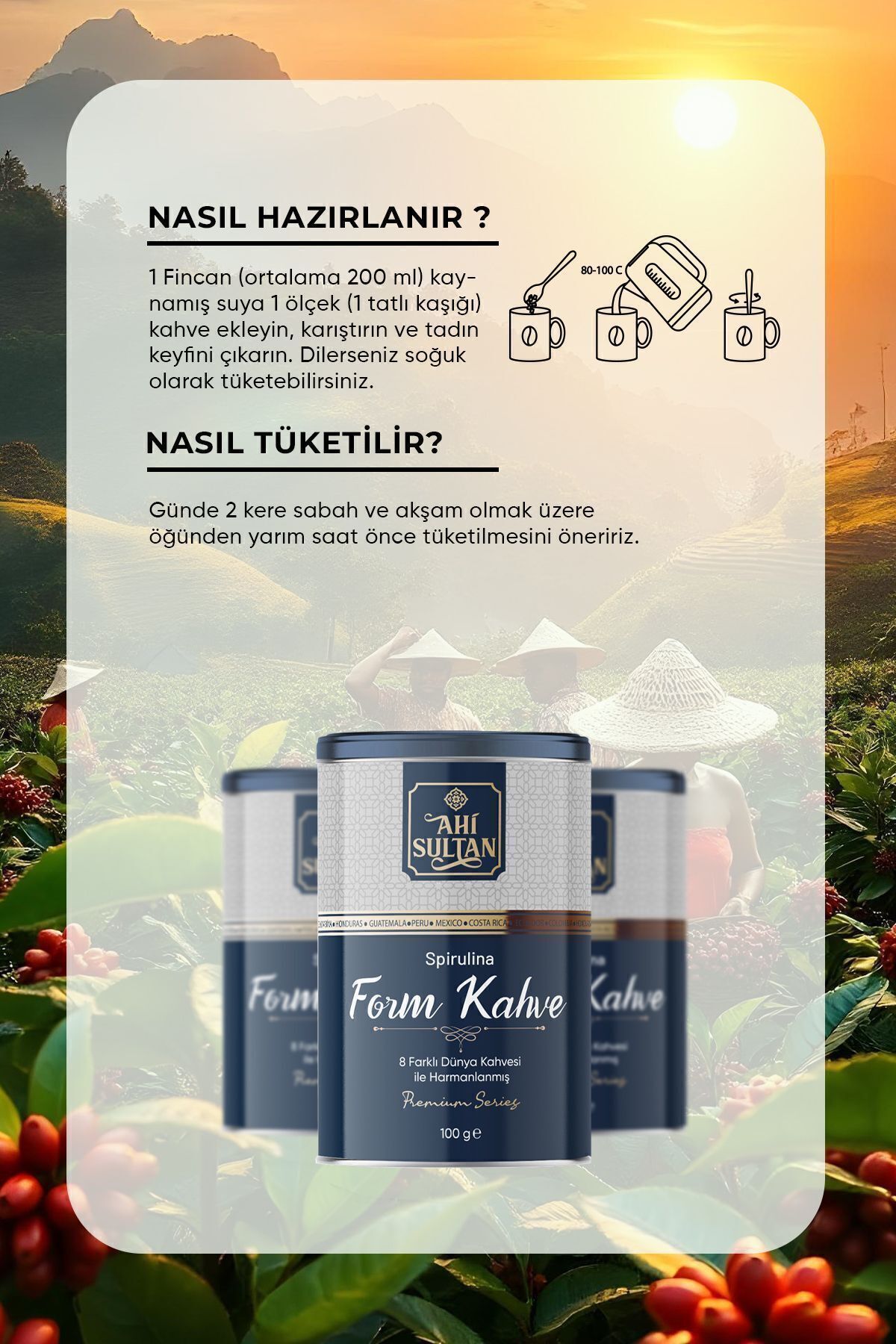 AHİ SULTAN Form Kahvesi 8 Farklı Kahve Ve Spirulina Içerikli 100 G - Görsel 6