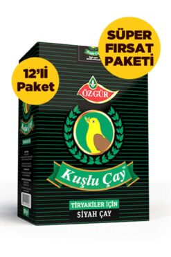 özgür çay Kuşlu Çay 500 G (12'li Paket)