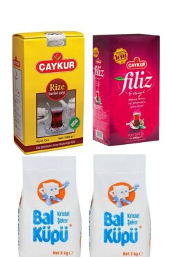 Çaykur Filiz+ Rize Turist (1000)gr+altın Küp Toz Şeker 10 Kg