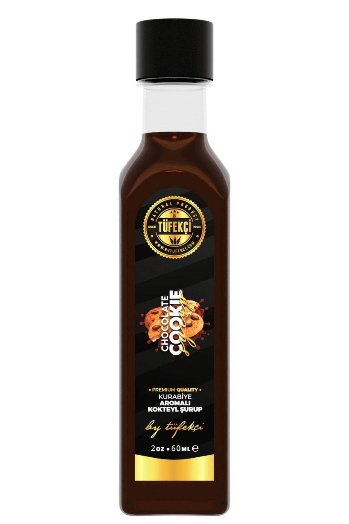 By Tüfekçi Gourmet Series Çikolatalı Cookies Aromalı Kokteyl, Pasta Ve Kahve Şurubu 60ml – (PANCAR ŞEKERİ)