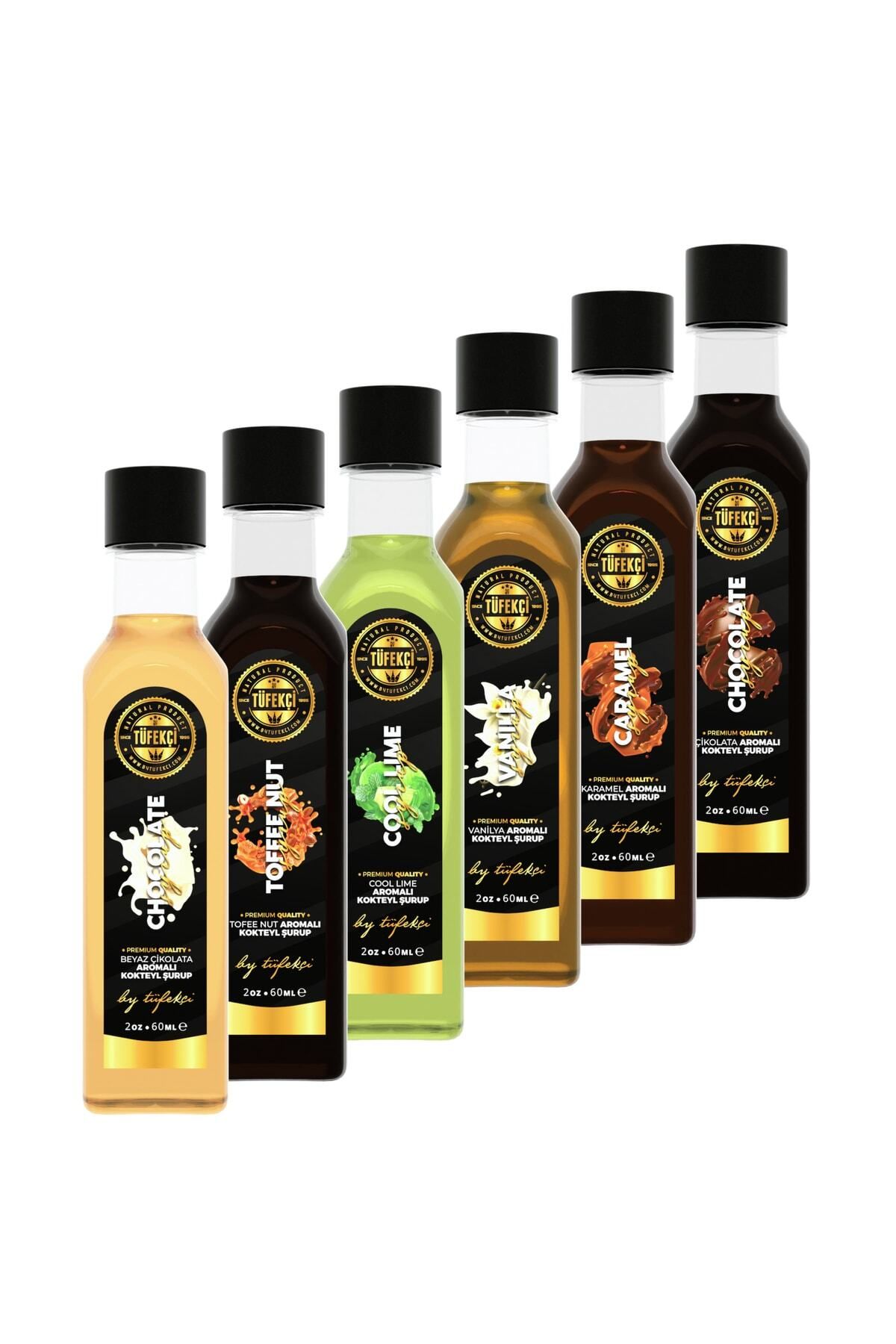 By Tüfekçi (ÇİKOLATA, KARAMEL, COOL LİME, BEYAZ ÇİKOLATA, VANİLYA, TOFFEE NUT) 6x60ml