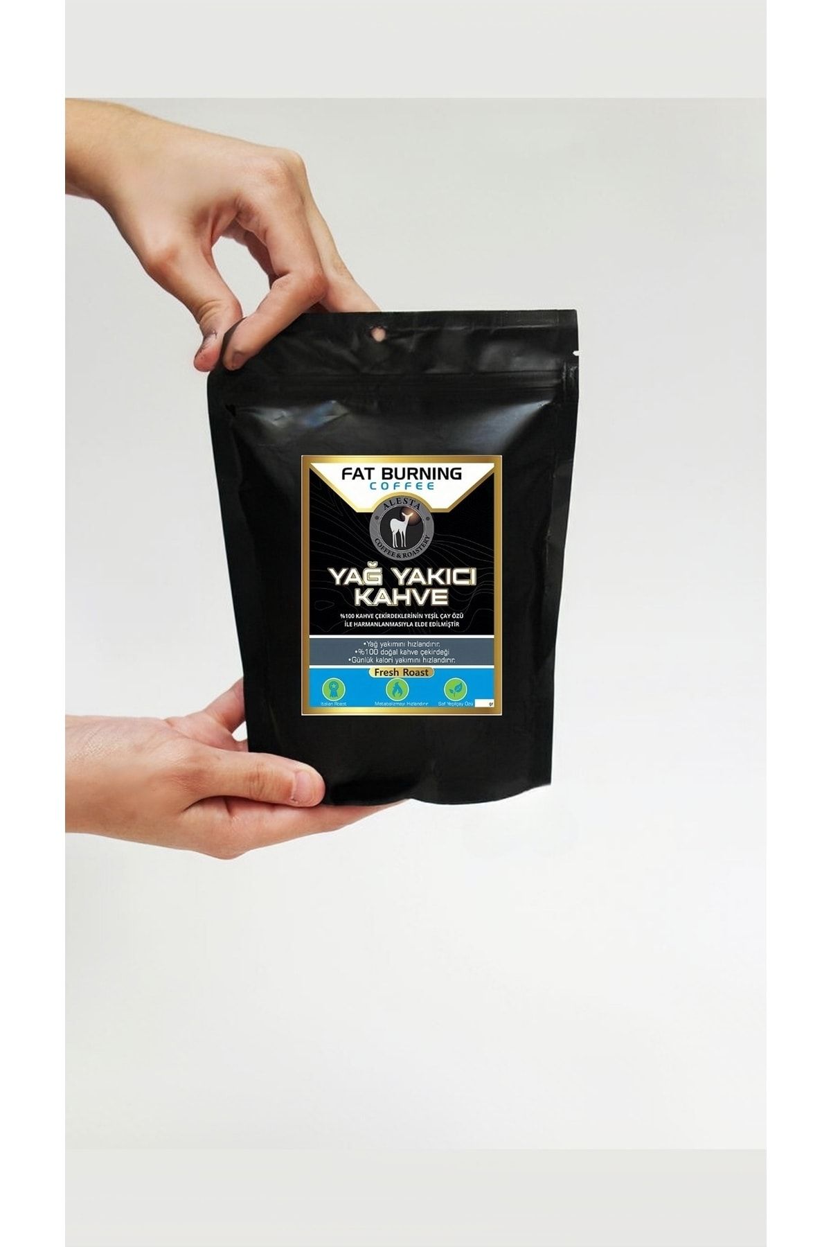 Alesta Coffee Yağ Yakıcı Kahve 500 gr | Yüksek Kafein Yeşil Çay Özü | Ketojenik & %100 Doğal Filtre Kahve - Görsel 2