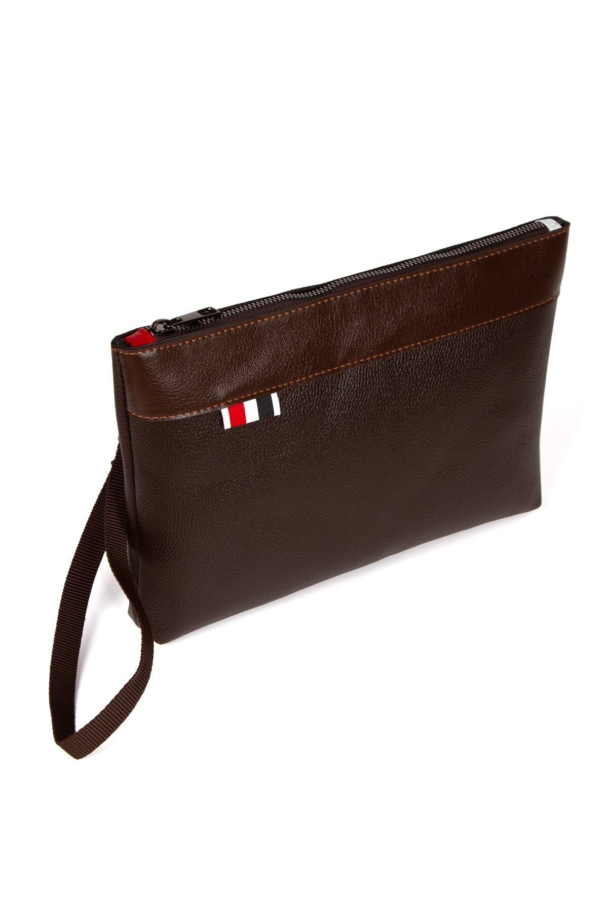 Newish Kadın Vegan Deri Bilek Askılı El Çantası Siyah Renk Çanta Günlük Şık - Görsel 2