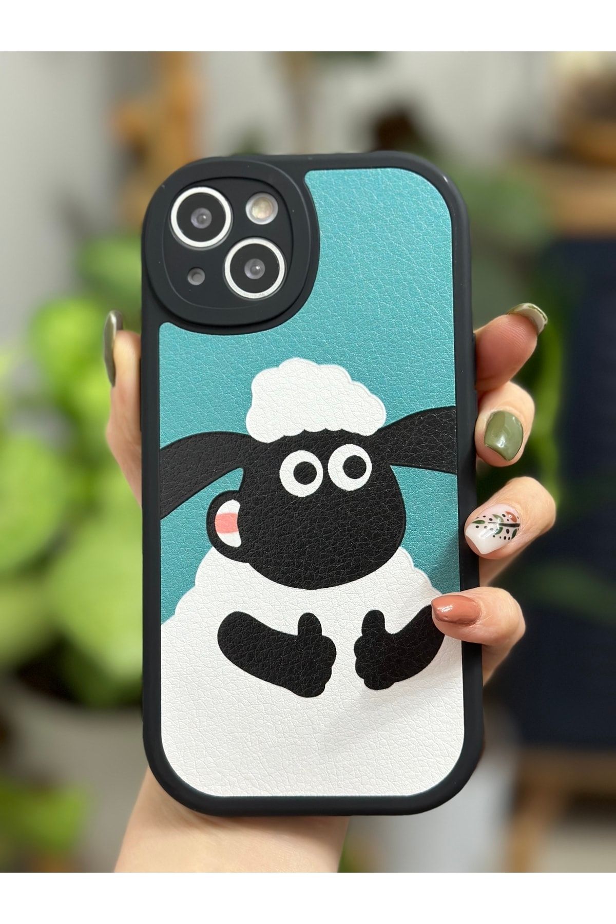 Go Aksesuar Iphone 13 Ve 14 Kamera Koyun Koruma Tasarımlı Kaplama Koyun Kılıf - Görsel 2