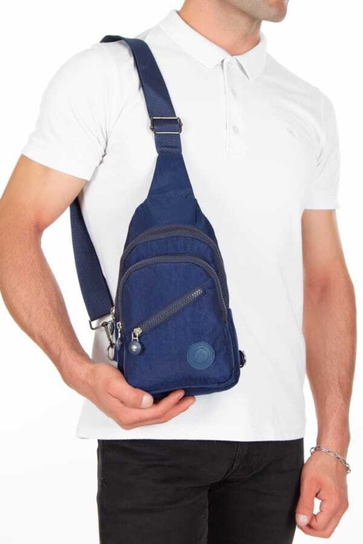 NEWISH POLO ACCESSORIES Yuppy Club Unisex Su Geçirmez Krinkıl Çapraz Askılı Bel Omuz Göğüs Ve Spor Çanta Günlük Bodybag - Görsel 3