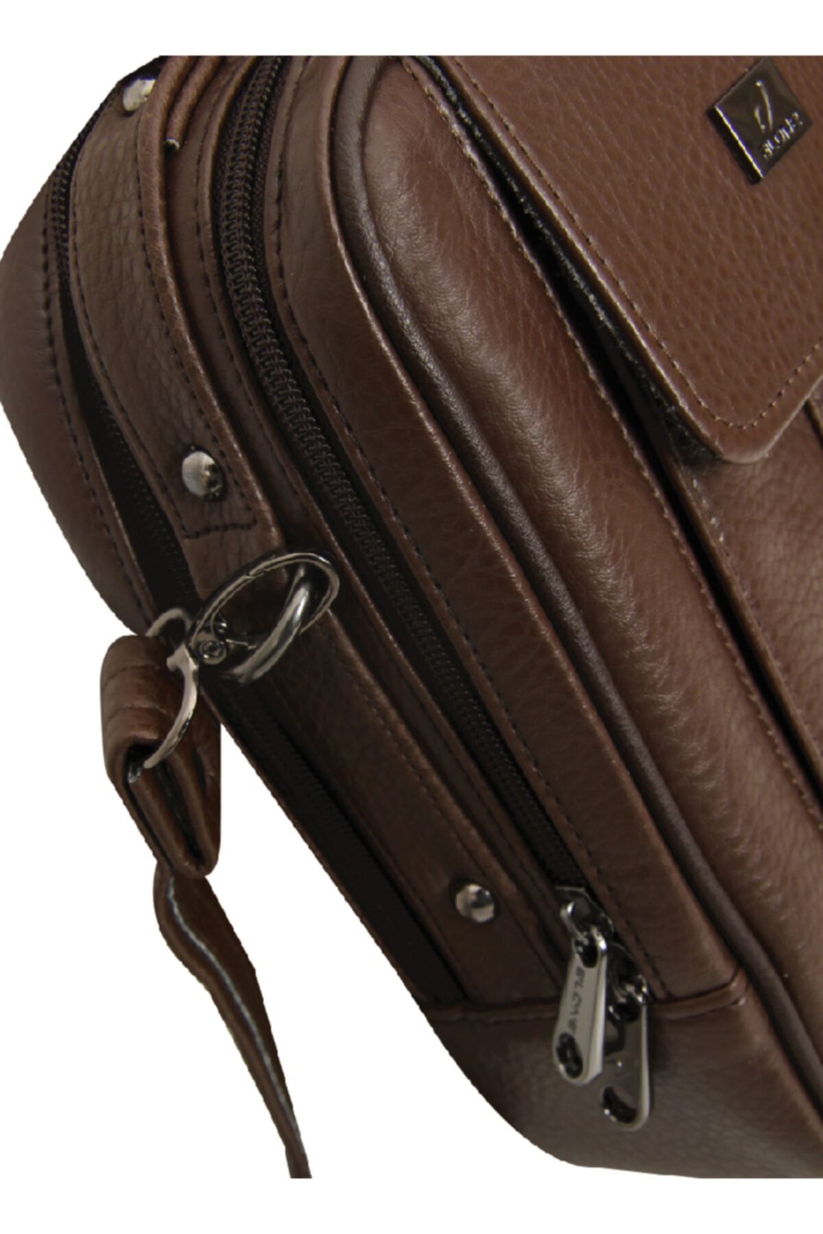 Alone Erkek Çelik Kasalı El Ve Omuz Çantası-kahverengi 3753 - Görsel 5