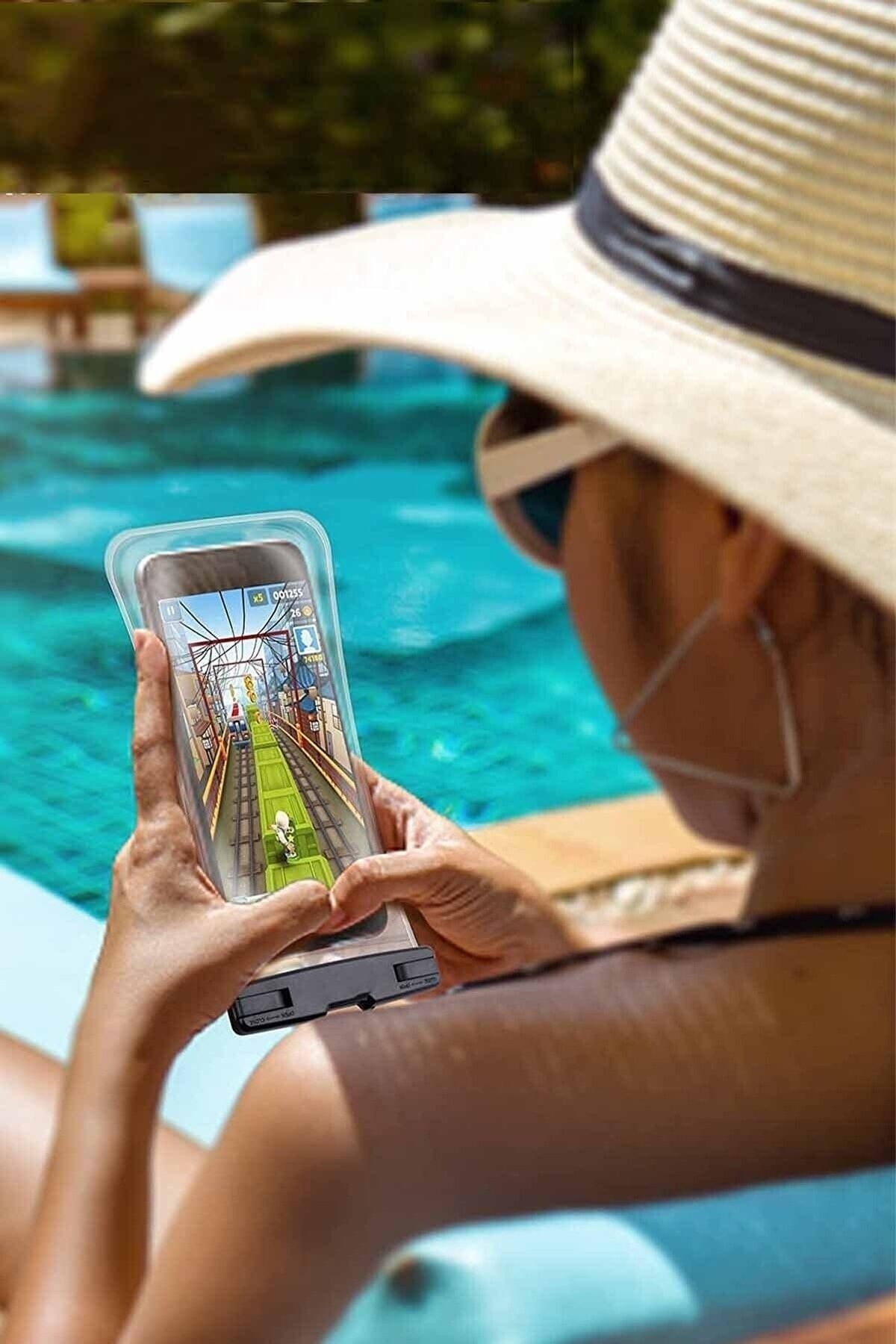 NOYİSKA Su Altı Askılı Cep Telefonu Kılıf Su Geçirmez Telefon Kılıf Toz Kir Önleyici Kılıf - Görsel 5