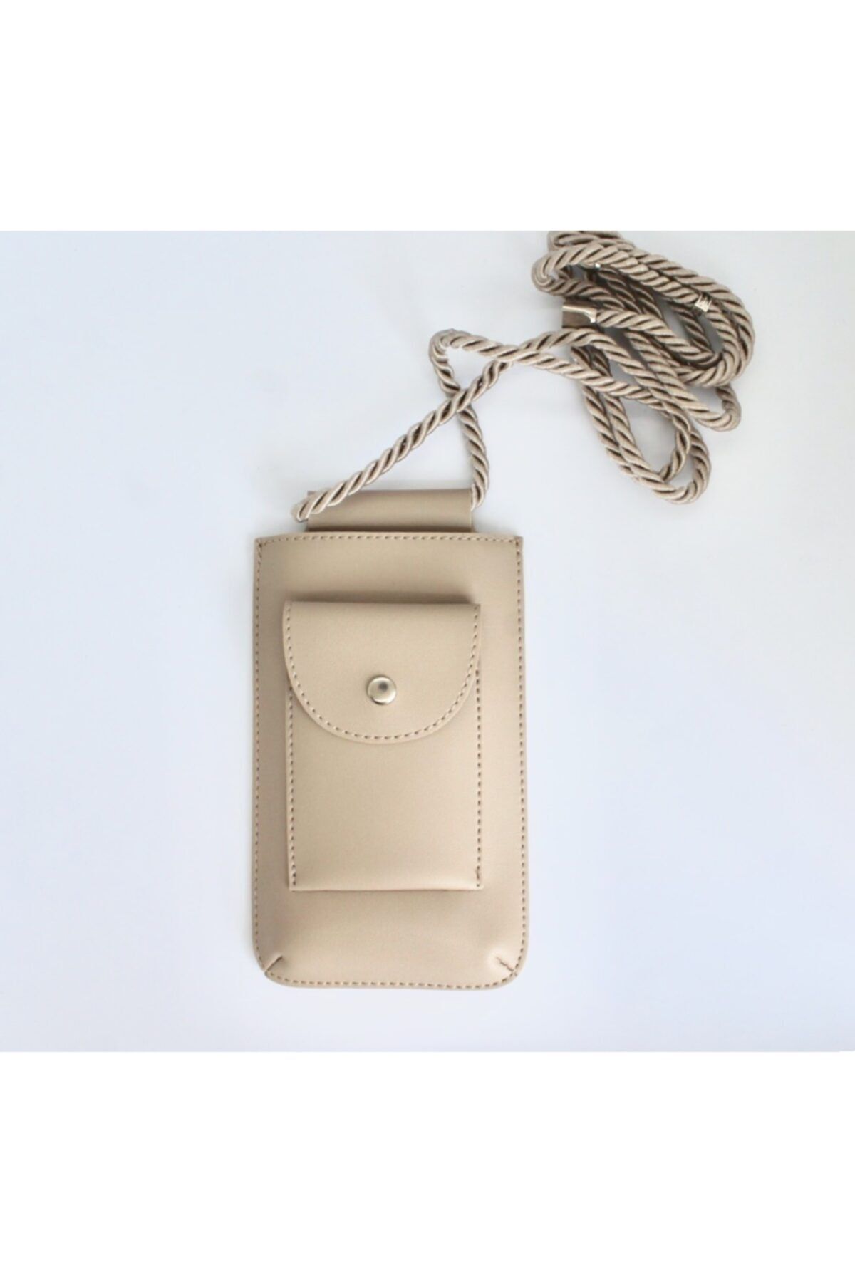 Erkan İçen Design Bej Renk Omuz Askılı Cep Telefonu Çantası - Görsel 5