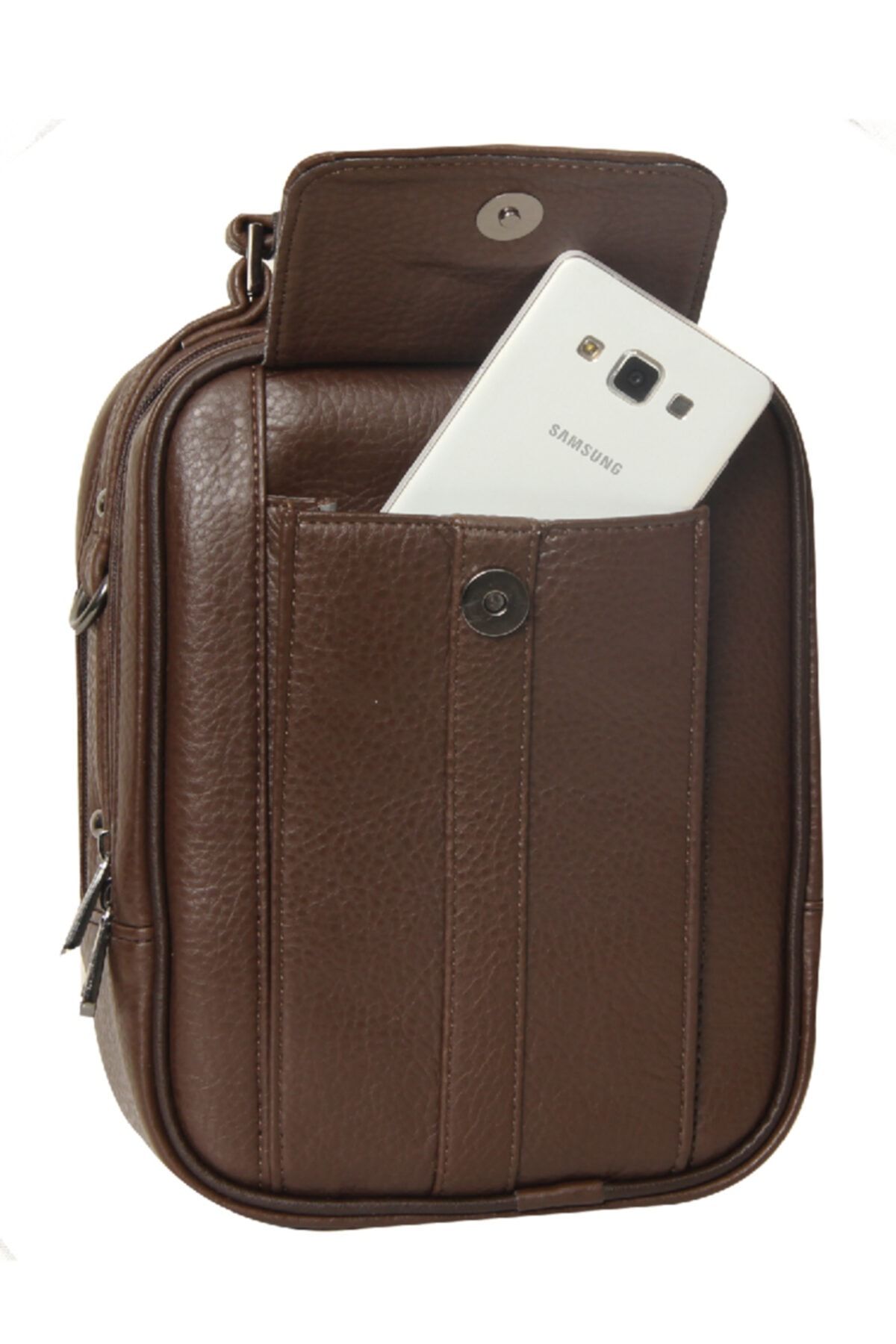 Alone Erkek Çelik Kasalı El Ve Omuz Çantası-kahverengi 3753 - Görsel 6