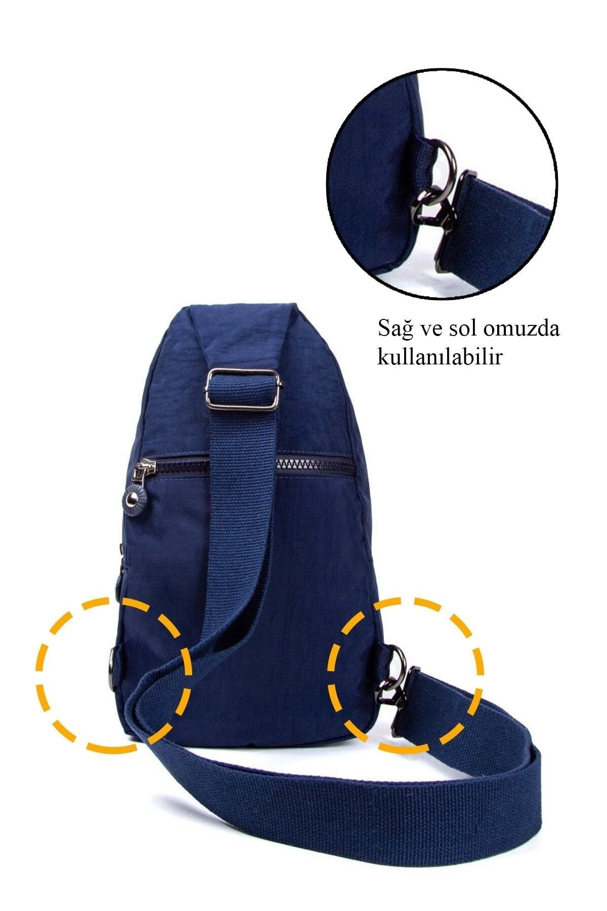 NEWISH POLO ACCESSORIES Yuppy Club Unisex Su Geçirmez Krinkıl Çapraz Askılı Bel Omuz Göğüs Ve Spor Çanta Günlük Bodybag - Görsel 8