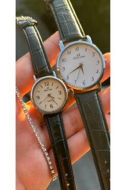 Show Time Deri Kordon Sevgili Çift Saati