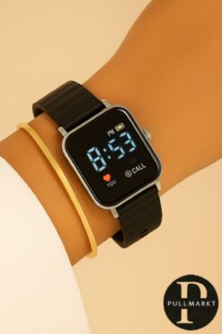 pullmarkt 2 li Set - Ajda bilezik + Dijital Kol Saati ( Akıllı Saat Değildir .Ekrandakiler Sadece Görseldir !)