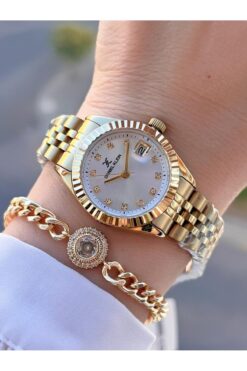 Daniel Klein Çelik Kordon 30 Mt Suya Dayanıklı Kadın Kol Saati+Bileklik BYN.13969.5