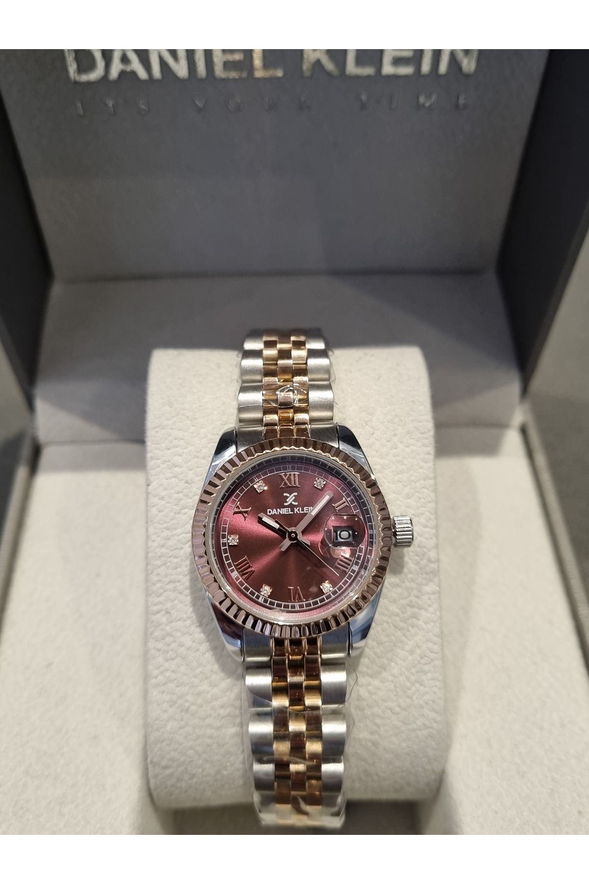 Daniel Klein YENİ MODEL DK - Rose Bicolor Çelik Bilezik Mürdüm Kadran Kadın Kol Saati+hediye Bileklik - Görsel 4