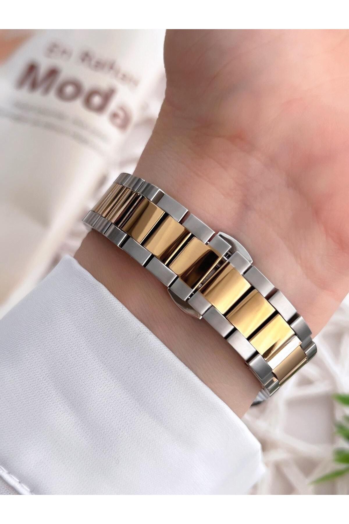 Slazenger Çelik Kordon Takvimli Özel Sedef Kadran 5 Atm Suya Dayanıklı Kadın Kol Saati 2465.3.05 - Görsel 2