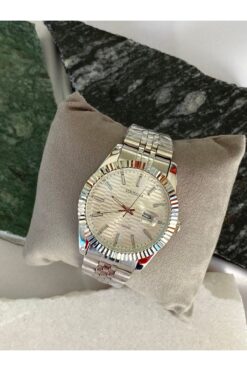 Coliseum Yuvarlak İçi Beyaz Gümüş Erkek Kol Saati