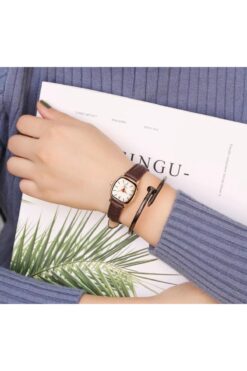 Toz Vintage Rhea Kahverengi Vintage&retro Kare Saat