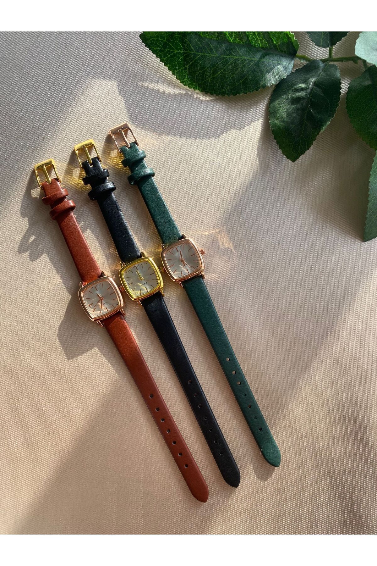 QUARTZ Retro Minimal Deri Kordon Kadın Kol Saati - Görsel 2