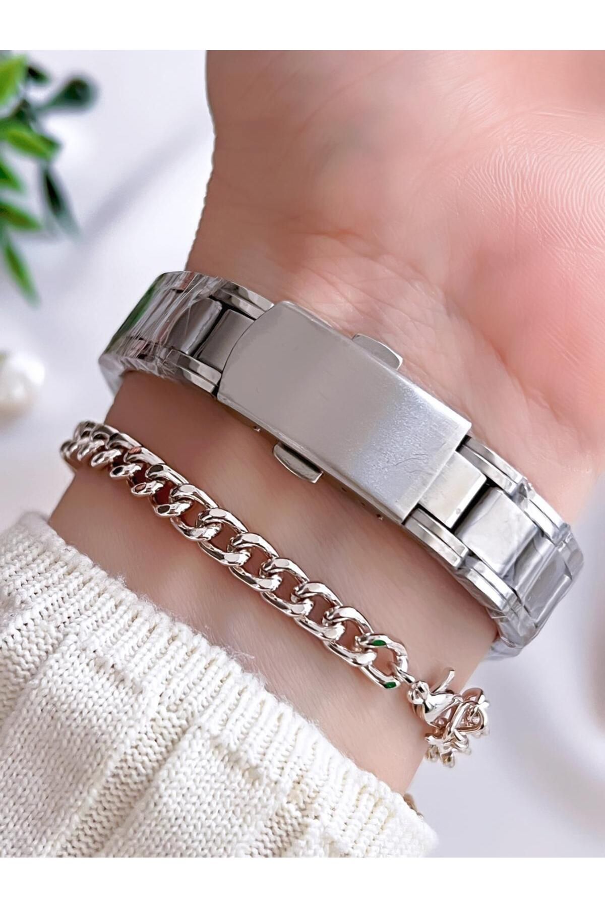 Coliseum Özel Tasarım Vintage Seri Kadın Kol Saati+ Bileklik Hediyeli CL8527.M6 - Görsel 2